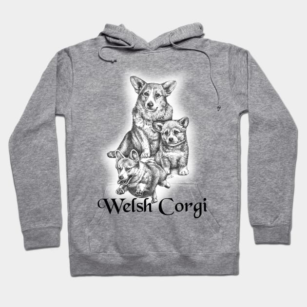 Lovable Welsh Corgi's Hoodie by Kimikim